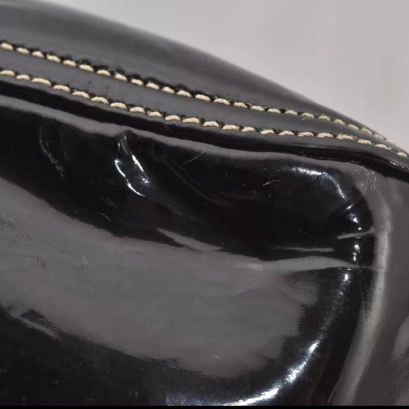 PRADA Black Vintage Nylon Tessuto Enamel Shoulder Tote Bag | Preloved 🖤🖤 - Picture 13 of 16